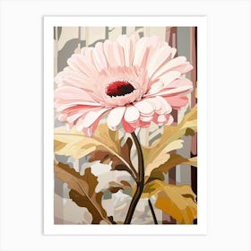 Gerbera Daisy 3 Flower Painting Art Print