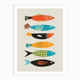 Mid Century modern Fish Print Art Print