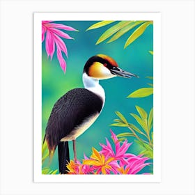Grebe Tropical bird Art Print