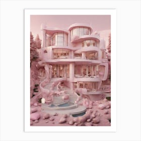 Pink House Art Print