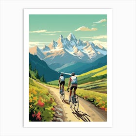 Tour De Mont Blanc France 8 Vintage Travel Illustration Art Print