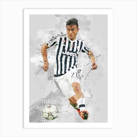 Paulo Dybala Drawing Street Art Art Print