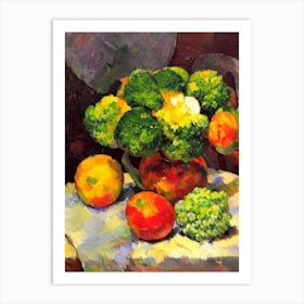 Broccoli Cezanne Style vegetable Art Print