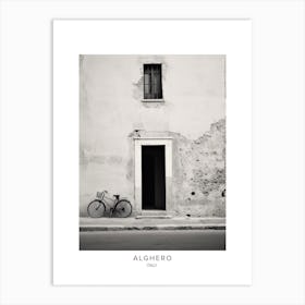 Poster Of Alghero, Italy, Black And White Analogue Photography 2 Art Print