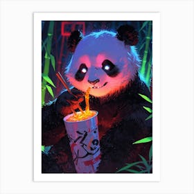 A Panda With A Mischievous Glint In Art Print