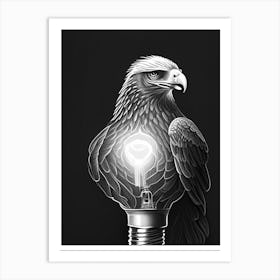 An Eagle producing its light, a source for illuminating its world. Art Print