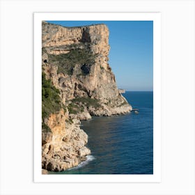Rugged cliffs on the Mediterranean coast Art Print