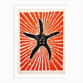 Spider, Woodblock Animal  Drawing 5 Art Print