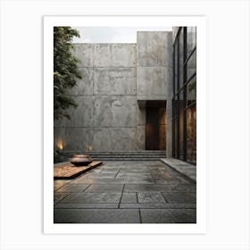 Aged Concrete Texture Brickwork Pattern Reminiscent Of Retro Designs Weather Beaten Appearance C (1) Art Print