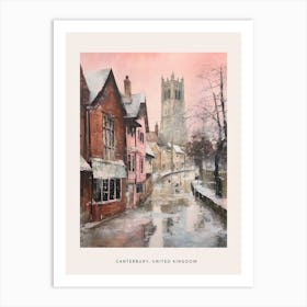Dreamy Winter Painting Poster Canterbury United Kingdom 4 Art Print