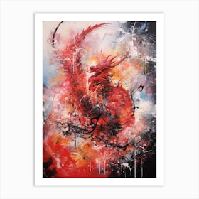 Dragon Abstract Expressionism 1 Art Print