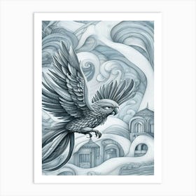 Aero Parrot In Flight Art Print