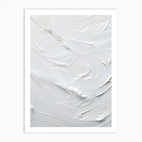 White Paint Texture 4 Art Print