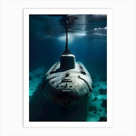 Submarine Underwater-Reimagined 1 Art Print