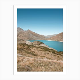 Mont Cenis Lake, Landscape Art Print