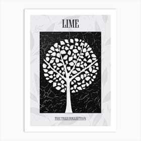 Lime Tree Simple Geometric Nature Stencil 2 Poster Art Print