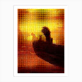 The Lion King In A Pixel Dots Art Style Art Print