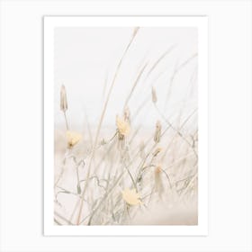 Yellow Coastal Flowers Art Print