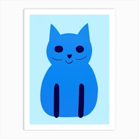 Blue Cat 7 Art Print