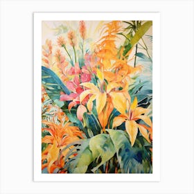 Tropical Plant Painting Cast Iron Plant 1 Art Print