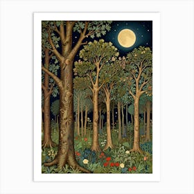 William Morris Forest At Night 24 Art Print