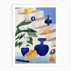 Pots And Cheese Art Print