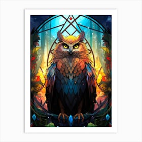 Owl In The Forest Art Print