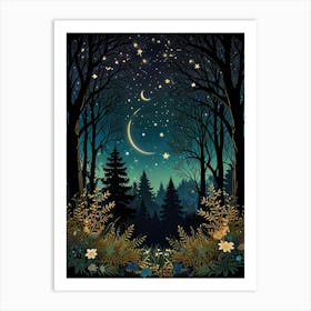 Night In The Forest 8 Art Print