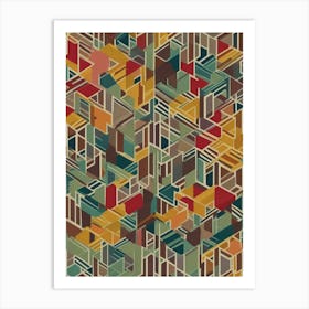 Abstract Geometric Pattern 8 Art Print