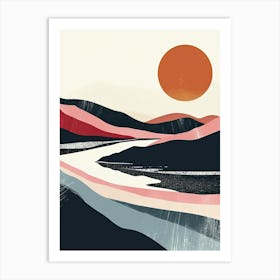 Sunset In The Mountains 2 Art Print