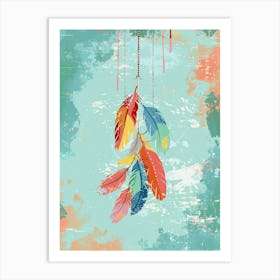 Colorful Feathers Art Print