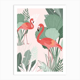 Flamingo Dreams Art Print