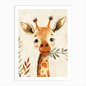 Giraffe Canvas Print 2 Art Print