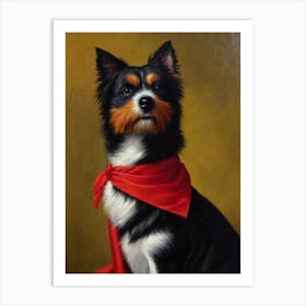 Australian Terrier Renaissance Portrait Oil Painting Art Print