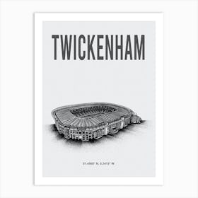 Twickenham Stadium England Rugby Stadium Art Print