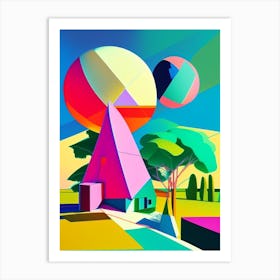 Satellite Abstract Modern Pop Space Art Print