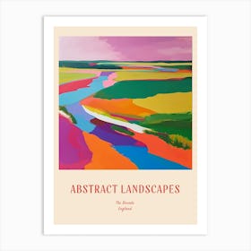 Colourful Abstract The Broads England 3 Poster Art Print