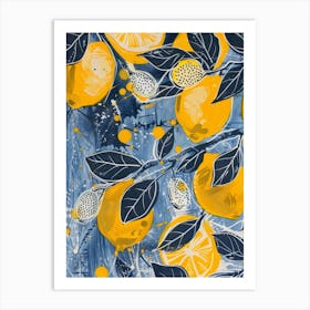 Lemons On A Branch 16 Art Print