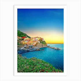 A View Of Manarola, Cinque Terre, Italy Art Print