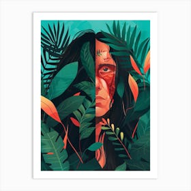 Woman In The Jungle 6 Art Print