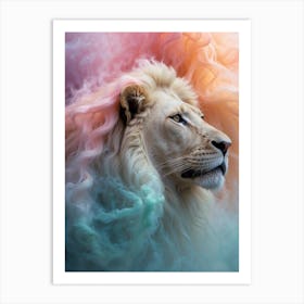 Lion In The Clouds Art Print