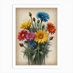 Gerber Daisies Art Print