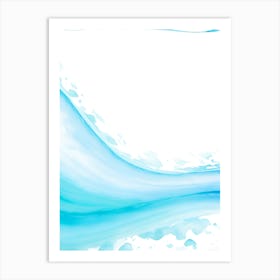 Blue Ocean Wave Watercolor Vertical Composition 46 Art Print