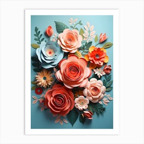 Paper Flowers 5 Art Print