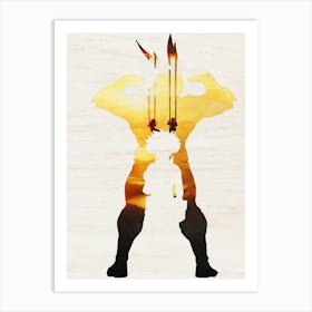 Anime Negative Space ― Togetherness Friendship Art Print