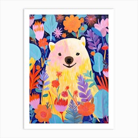 Polar Bear In The Garden, Matisse Inspired Art Print