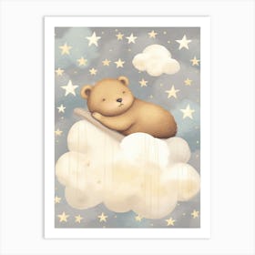 Sleeping Baby Beaver 1 Art Print