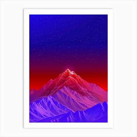 Abstract Mountain Landscape 7 Art Print