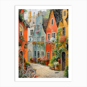 Houses in Rothenburg Art Print