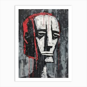 Red Head Style Abstract Art Print